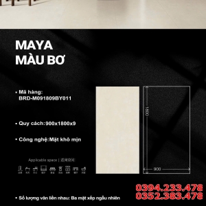 Gạch Đá Lót Sàn Cao Cấp 90x180 Khổ Lớn TQ Vàng Kem MAYA