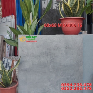 Gạch Đá Mờ 60x60 Vân Xám Lát Sân Ấn Độ 
