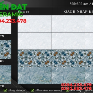 Gạch Dán Tường 30x60 Bộ Đậm Nhạt Vân Xanh 