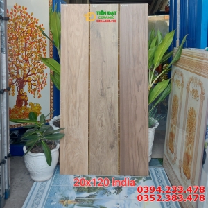 Gạch Giả Gỗ Ấn Độ 20x120 Ốp Lát Hiệu Ứng Caving 