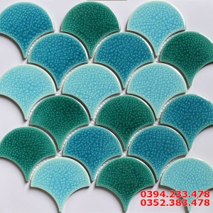 Gạch Gốm Men Rạn Thủy Tinh Ốp Lát Hồ Bơi Bể Tắm