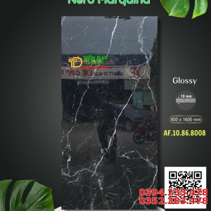 Gạch Granite 80x160 Ốp Mặt Tiền Đen Vân Trắng