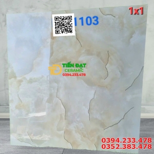 Gạch Khổ Lớn 100x100 Lát Phòng Khách Vân Giả Đá Nhũ Vàng