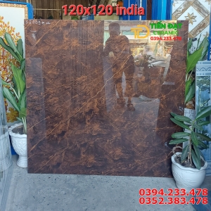 Gạch Khổ Lớn 120x120 Lót Nền Vân Mầu Đồng 