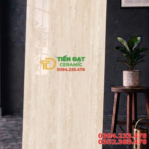 Gạch Khổ Lớn 60x120 Vân Vàng Sọc Bóng Kiếng 