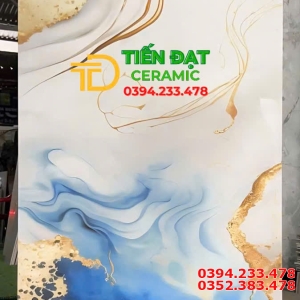 Gạch Khổ Lớn 80x160 Ốp Tường Trắng Xanh Vàng Cao Cấp