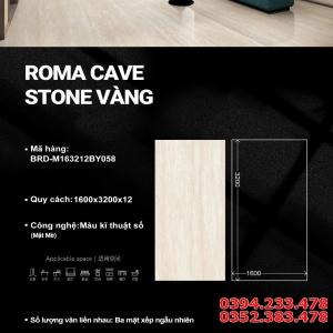 Gạch Khổ Lớn Lát Khách Sạn 160x320 Đá Mờ Vân Vàng