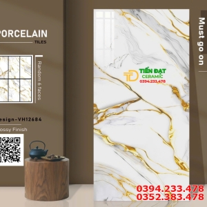 Gạch Khổ Lớn Nhũ Vàng 60x120 Lát Phòng Khách 