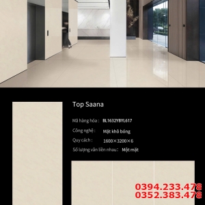 Gạch Khổ Lớn Ốp Lát Biệt Thự 1600x3200 Vân Vàng Kem