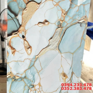 Gạch Khổ Lớn Ốp Tường 60x120 Xanh Trắng Giả Đá