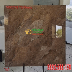 Gạch Khổ Lớn TQ 100x100 Vân Nâu Đậm Ốp Lát Nhà Hàng 