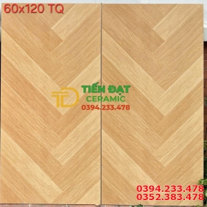 Gạch Khổ Lớn TQ 60x120 Giả Gỗ Vân Vàng Ghép Sương cá 