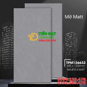 Gạch Khổ Lớn Vicera 60x120 Lát Nền Vân Xám Mờ Matt