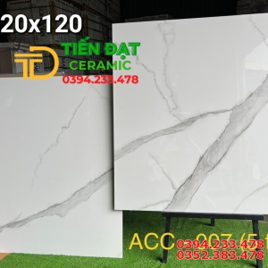 Gạch Lát Nền 120x120 Đá Bóng Kiếng Trắng Vân 
