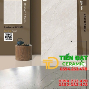 Gạch Lát Nền 60x120 Đá Mờ Matt Carving Mẫu Mới