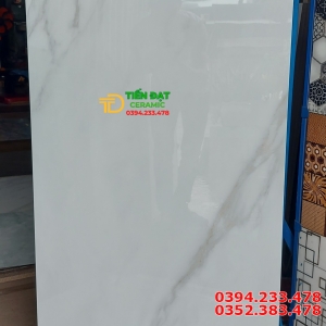 Gạch Lát Nền 60x120 Trắng Vân Bóng Kiếng Xả Kho 