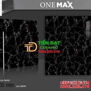 Gạch Lát Nền 60x60 Bóng Kiếng Đen Vân Cam 