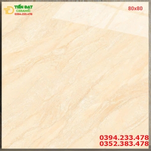 Gạch Lát Nền 80x80 Đá Bóng Kiếng Vân Vàng Sale 