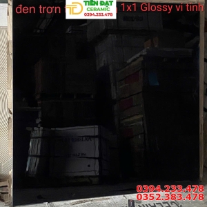 Gạch Lát Nền Cao Cấp 100x100 Đen Trơn Kim Cương TQ