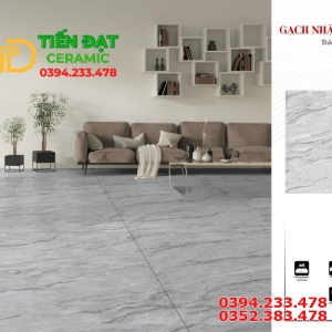 Gạch Lát Nền Granite 100x100 Bóng Kiếng Vân Xám Đẹp