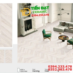 Gạch Lát Nền Phòng Khách 60x120 Ấn Độ Vân Giả Gỗ 