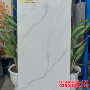 Gạch Lát Nền Phòng Ngủ 60x120 Trắng Vân Mẫu Mới