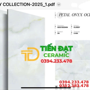 Gạch Lát Nền Phong Thủy 80x160 Vân Đá Xanh Ngọc