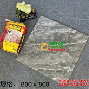 Gạch Lát Nền TQ 80x80 Trắng Vân Xám Đá Đẹp Rẻ