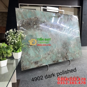 Gạch Lát Phòng Khách 120x180 Vân Xanh Bóng Kiếng