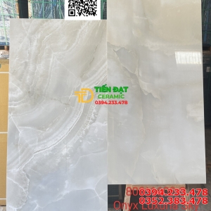 Gạch Lát Phòng Khách 80x160 Vân Đá Onyn Luxuria Sky