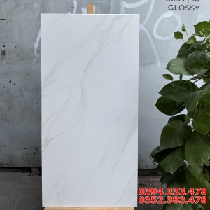 Gạch Marble 60x120 Trắng Vân Khói Ốp Tường