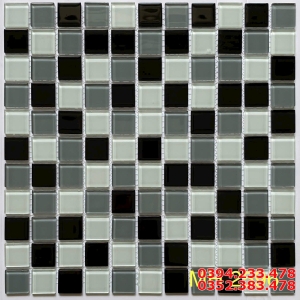 Gạch Mosaic 30x30 TQ Trang Trí Hạt Nhỏ Trắng Đen