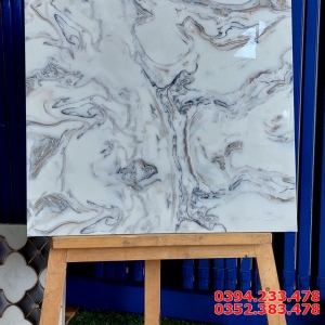 Gạch Nhập Khẩu 60x60 Trắng Vân Đen Ngọc Thạch 