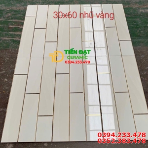 Gạch Nhập Khẩu TQ 30x60 Ốp Lát Nhũ Vàng