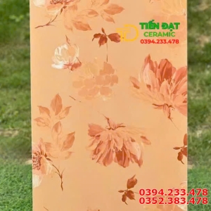 Gạch Nhập Khẩu Trung Quốc 40x80 Trang Trí Vàng Bông Hoa Đẹp