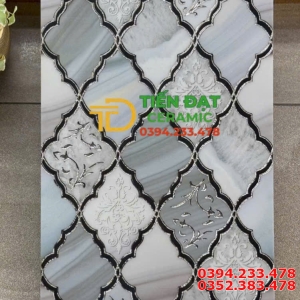 Gạch Nhũ Bạc Trắng TQ 30x60 Ô Vuông Trang Trí Mới Nhất