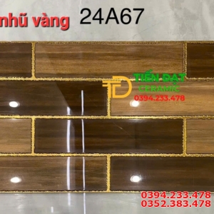Gạch Nhũ Vàng 20x40 Trang Trí Giả Gỗ TQ