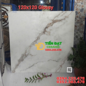 Gạch Ốp Lát 120x120 Nhập Khẩu Trắng Xám Nhạt Giả Đá