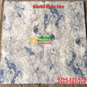 Gạch Ốp Lát 60x60 Cao Cấp Xanh Đậm Nhũ Vàng