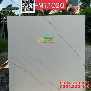 Gạch Ốp Lát Ấn Độ 100x100 Trắng Vân Khói Mờ Matt 