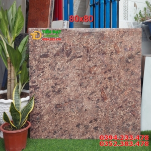 Gạch Ốp Lát Ấn Độ 80x80 Nâu Giả Đá Hoa Cương