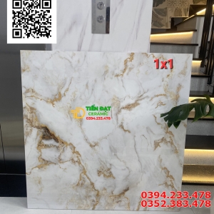 Gạch Ốp Lát Biệt Thự 100x100 Cao Cấp Nhũ Vàng 