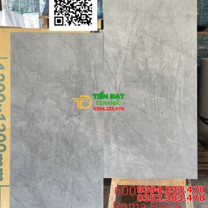 Gạch Ốp Lát Bóng Kiếng 60x120 Vân Xám Nhẹ Roma Black