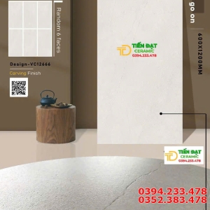 Gạch Ốp Lát Cao Cấp 60x120 Đá Mờ Mịn Carving 