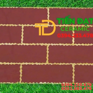 Gạch Ốp Lát Điểm Nhấn 20x40 Đỏ Khắc Kim