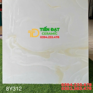 Gạch Ốp Lát Phòng Khách 80x80 TQ Trắng Vàng