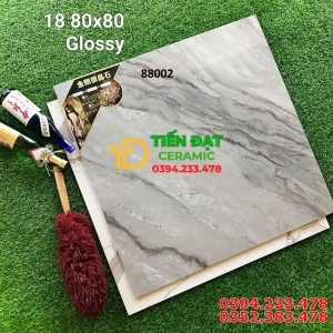 Gạch Ốp Lát Phòng Khách 80x80 TQ Vân Xám Ánh Kim 