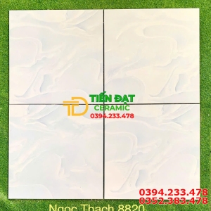 Gạch Ốp Lát TQ 80x80 Bóng Kiếng Trắng Xanh Nhạt