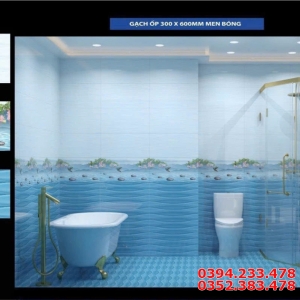 Gạch Ốp Lát Trang Trí 30x60 Màu Xanh Nước Biển