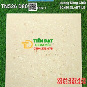 Gạch Ốp Lát Trung Đô 80x80 Đá Mờ Màu Vàng Đồng Chất 